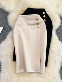 Fusta Midi Pelata Eleganta Femei 2024 Moda Vara Fuste Ocazional Lungime mijlocie OL Work Office