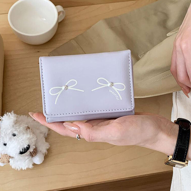 Papion la modă și versatilă Portofel pentru exterior pentru femei, drăguță cu perle