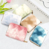 Noi femei ocazional suport carduri Multi-slot card fermoar portmoneu mic ambreiaj cerneală acordeon design feminin carduri de credit genți