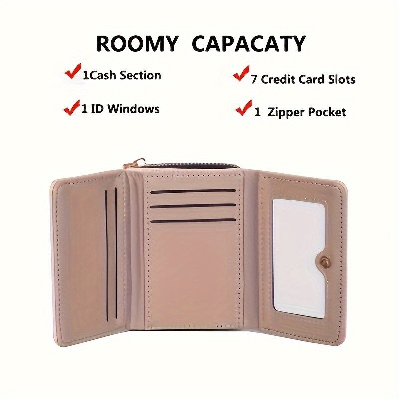 Mini jednobojni clutch novčanik, jednostavna torbica za novčiće, trostruki držač za kreditnu karticu