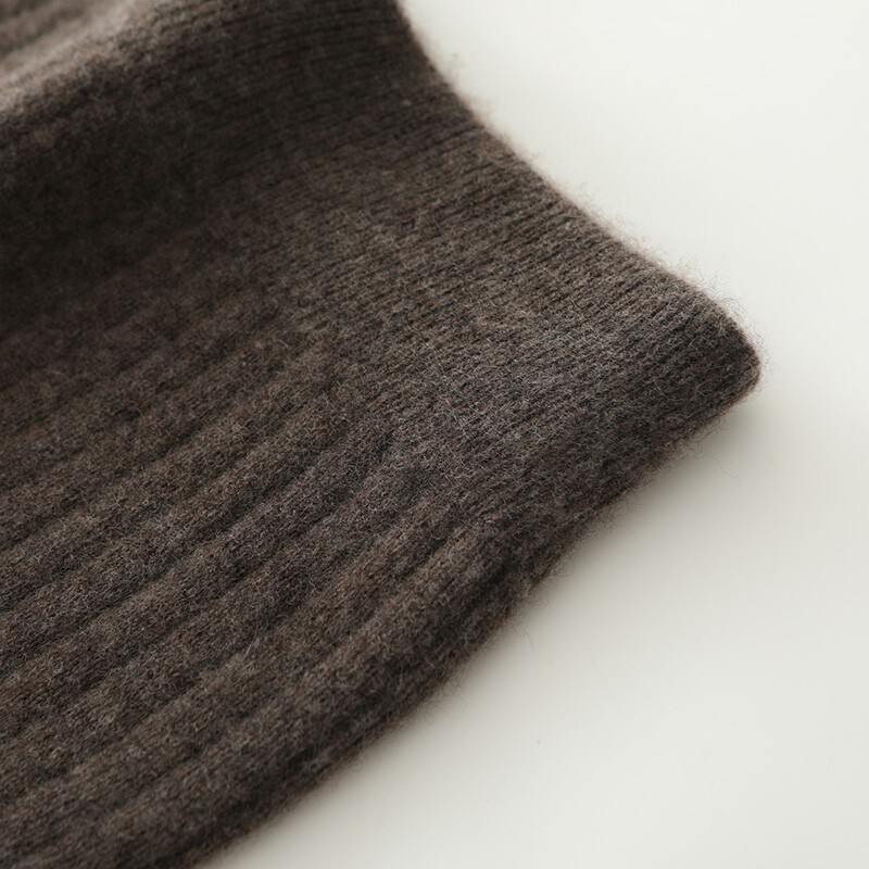 Ženska pletena suknja od 100% merino vune, elastični struk, ležerna, moderna, na pruge, novo jesen i zima 2024.