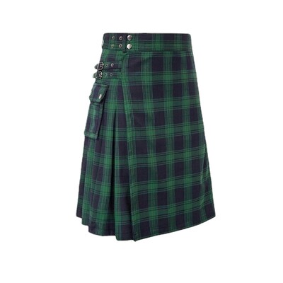Muška kratka suknja Tradicionalni Highland Tartan Praktični kilt Muška suknja Vintage Kilt Škotska gotička punk moda Kendo džep
