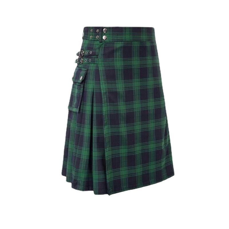 Muška kratka suknja Tradicionalni Highland Tartan Praktični kilt Muška suknja Vintage Kilt Škotska gotička punk moda Kendo džep