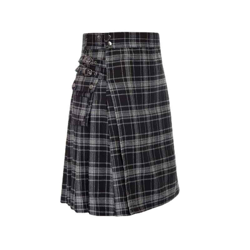 Muška kratka suknja Tradicionalni Highland Tartan Praktični kilt Muška suknja Vintage Kilt Škotska gotička punk moda Kendo džep