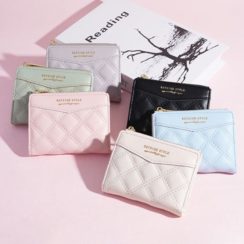 Portofel nou brodat pentru femei, doamne, portmonee, piele PU, fermoar, suport card de credit, clutch, buzunar pentru geanta de bani