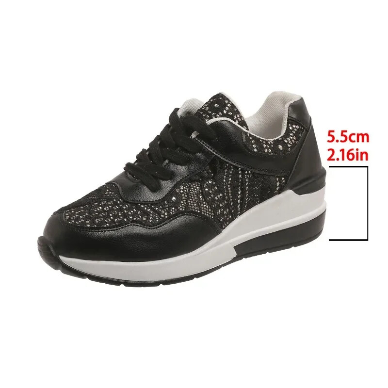 Sieviešu apavi 2024. gada rudens sieta sieviešu vulkanizēti apavi āra mežģīnēm, ikdienas kedas sieviešu apaļas purngala platformas kurpes Zapatos