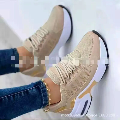 Ženske cipele Proljeće i jesen Nove mrežaste prozračne cipele za slobodno vrijeme za van Lagane neklizajuće Tenisice na petu s debelim potplatom