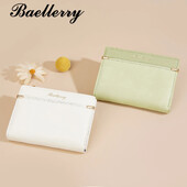 Portofel scurt de modă pentru femei Poșeta de doamnă pentru femei Suport card Portofel mic pentru femei Poșeta alb-crem Mini clutch pentru fată