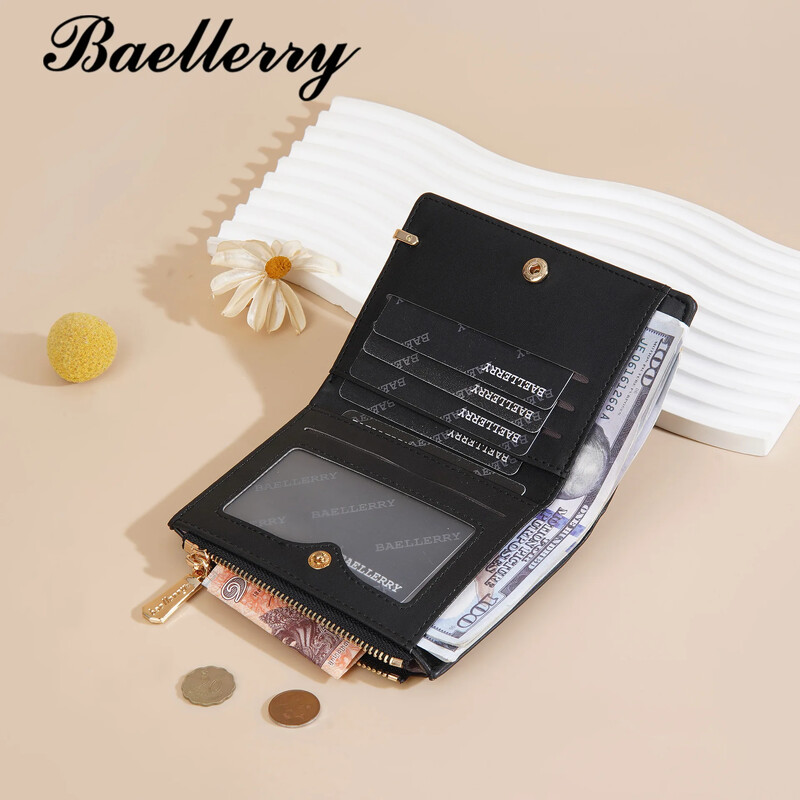 Portofel scurt de modă pentru femei Poșeta de doamnă pentru femei Suport card Portofel mic pentru femei Poșeta alb-crem Mini clutch pentru fată