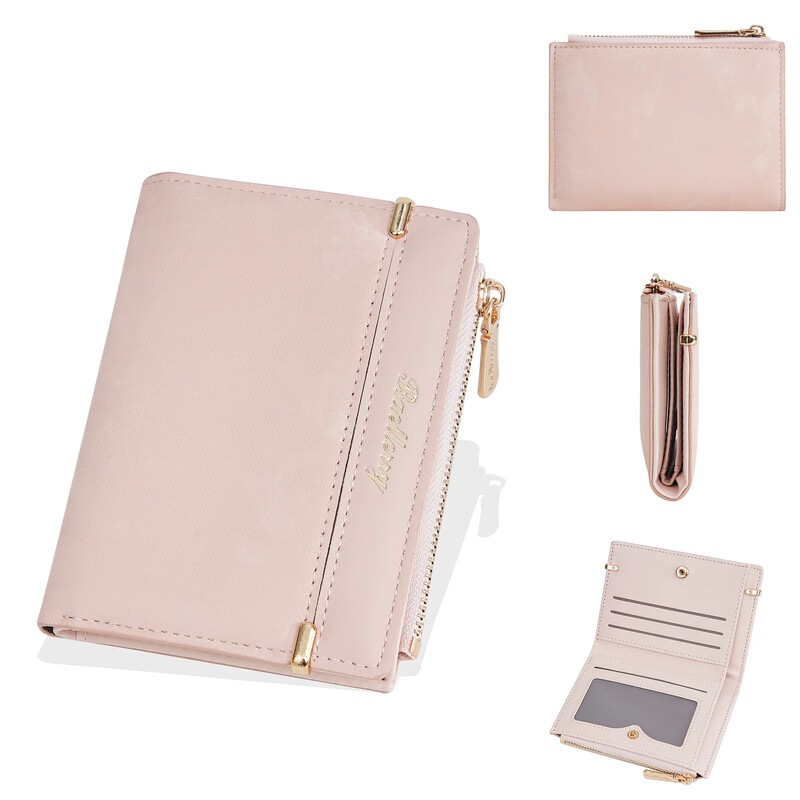 Portofel scurt de modă pentru femei Poșeta de doamnă pentru femei Suport card Portofel mic pentru femei Poșeta alb-crem Mini clutch pentru fată