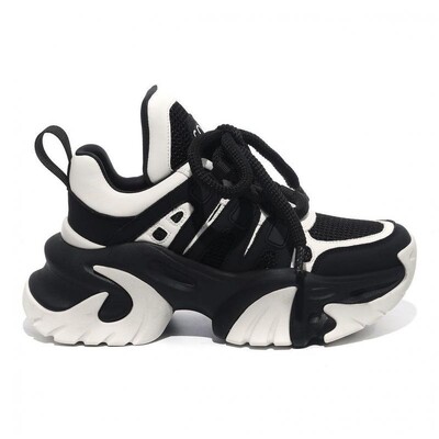 Pantofi cu platformă grosime, cu talpă groasă, pantofi casual pentru femei, cu șireturi, pentru femei, la modă de primăvară, în aer liber, pantofi de mers 2024