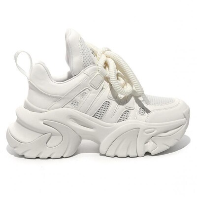 Pantofi cu platformă grosime, cu talpă groasă, pantofi casual pentru femei, cu șireturi, pentru femei, la modă de primăvară, în aer liber, pantofi de mers 2024