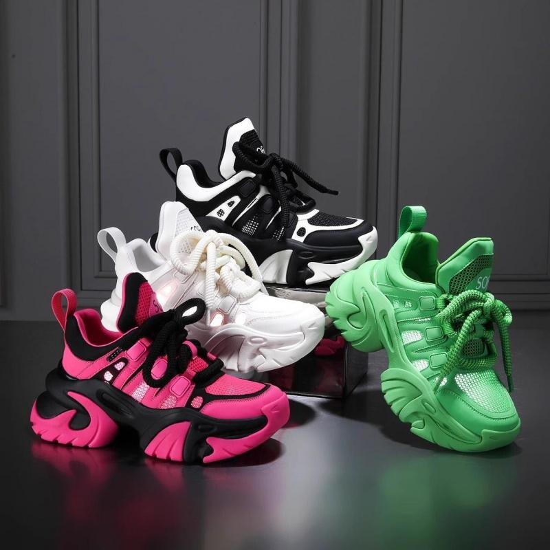 Pantofi cu platformă grosime, cu talpă groasă, pantofi casual pentru femei, cu șireturi, pentru femei, la modă de primăvară, în aer liber, pantofi de mers 2024