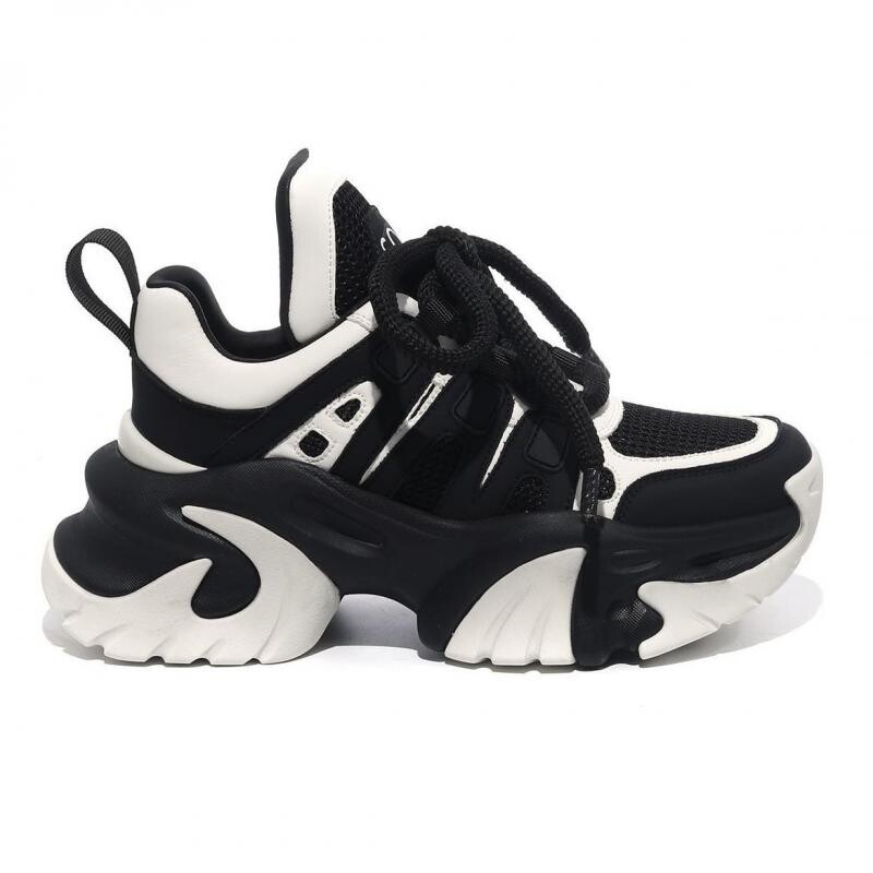 Pantofi cu platformă grosime, cu talpă groasă, pantofi casual pentru femei, cu șireturi, pentru femei, la modă de primăvară, în aer liber, pantofi de mers 2024