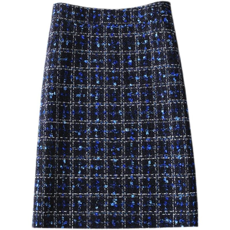 2024. Jesen Zima Nova ženska modna suknja A-kroja visokog struka Ženska midi duga suknja od tvida Ženske tanke suknje na bokovima B447