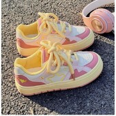 SHANPA Sweet Pink Ženske sportske cipele Korejski stil Moda Kawaii Patchwork Ženske tenisice Ležerne lagane čipkaste cipele