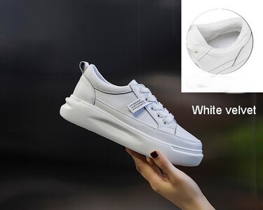 Suured sügistalvised naiste kingad Nahast kerged platvormid valged jalatsid Kevadised hingavad spordijalatsid naistele lamedad vabaajajalatsid