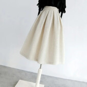 2024. gada jauna pavasara un rudens modes plāni, žakarda pūkaini svārki, temperamenta raksturs, sieviešu mīkstums, kas pārklāj unikālos pussvārkus C149