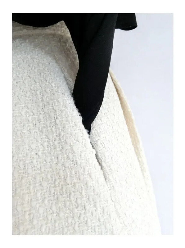 2024. gada jauna pavasara un rudens modes plāni, žakarda pūkaini svārki, temperamenta raksturs, sieviešu mīkstums, kas pārklāj unikālos pussvārkus C149