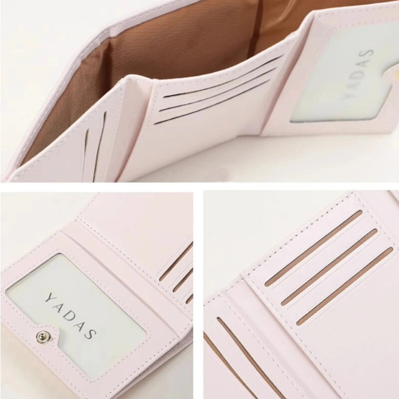 Kratki mali novčanik Student Slatki crtani Držač kartice velikog kapaciteta Trostruki novčanik Utori za više kartica Držač kartice Djevojka Torbica za novčiće