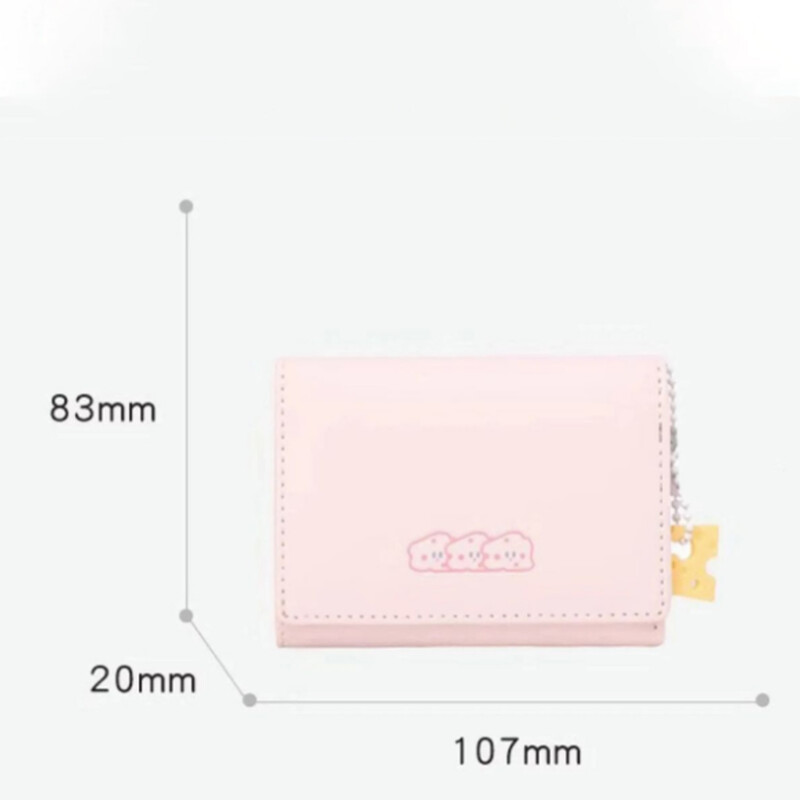 Kratki mali novčanik Student Slatki crtani Držač kartice velikog kapaciteta Trostruki novčanik Utori za više kartica Držač kartice Djevojka Torbica za novčiće