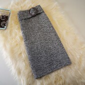 Vunena suknja s torbom za jesen i zimu Ženska korejska verzija Nova svestrana suknja s čipkastim prorezom visokog struka srednje dužine velike veličine