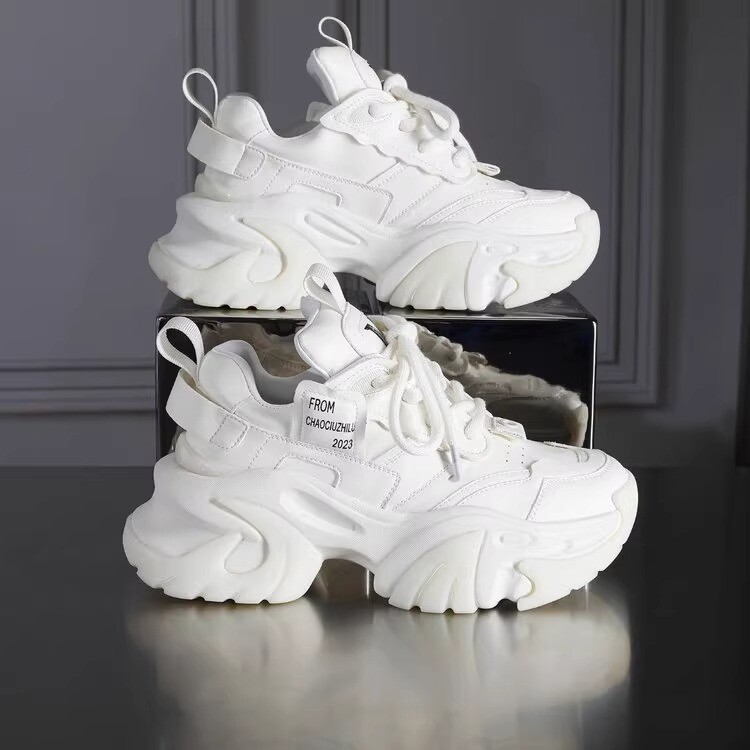 Nouă modă, versatilă, înălțime, 7 cm, talpă groasă, pantofi sport respirabili, clasici, la modă, prietenă, cumpărături, pantofi casual