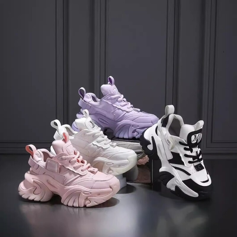 Nouă modă, versatilă, înălțime, 7 cm, talpă groasă, pantofi sport respirabili, clasici, la modă, prietenă, cumpărături, pantofi casual