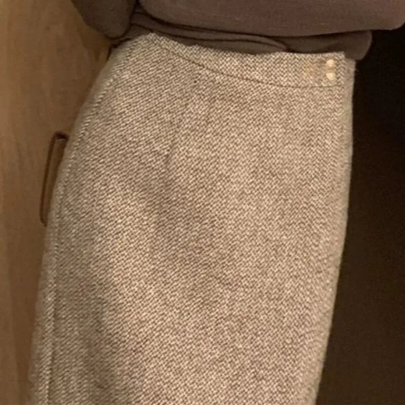 Matakawa Fuste Toamnă Iarnă Femei Moda Coreeană Chic Elegante Faldas Mujer Toamna Iarnă Solid Fusta Lungă Retro Simplu