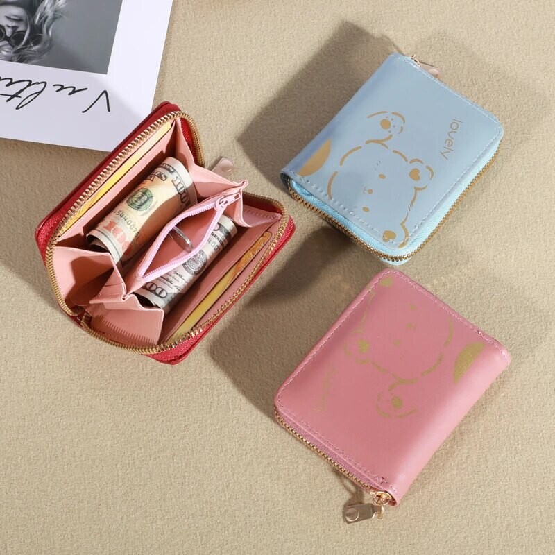 1PC novčanik Ženski ženski mini novčanici s resicama Slatki kratki patentni zatvarač Lijepa torbica za novčiće od pu kože Ženski ručni novčanik