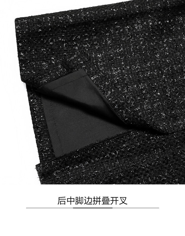 Femei 2024 Toamna Iarna Moda Mici Parfum Tweed Fuste Femei Talie Inalta Casual Doamnelor Pachet Split Fusta Sold O793