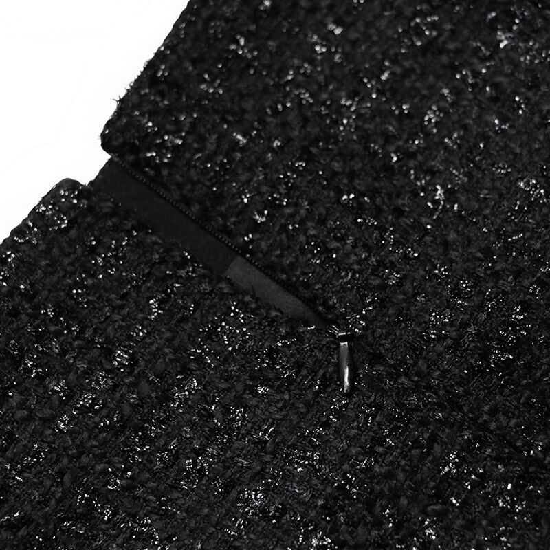 Femei 2024 Toamna Iarna Moda Mici Parfum Tweed Fuste Femei Talie Inalta Casual Doamnelor Pachet Split Fusta Sold O793