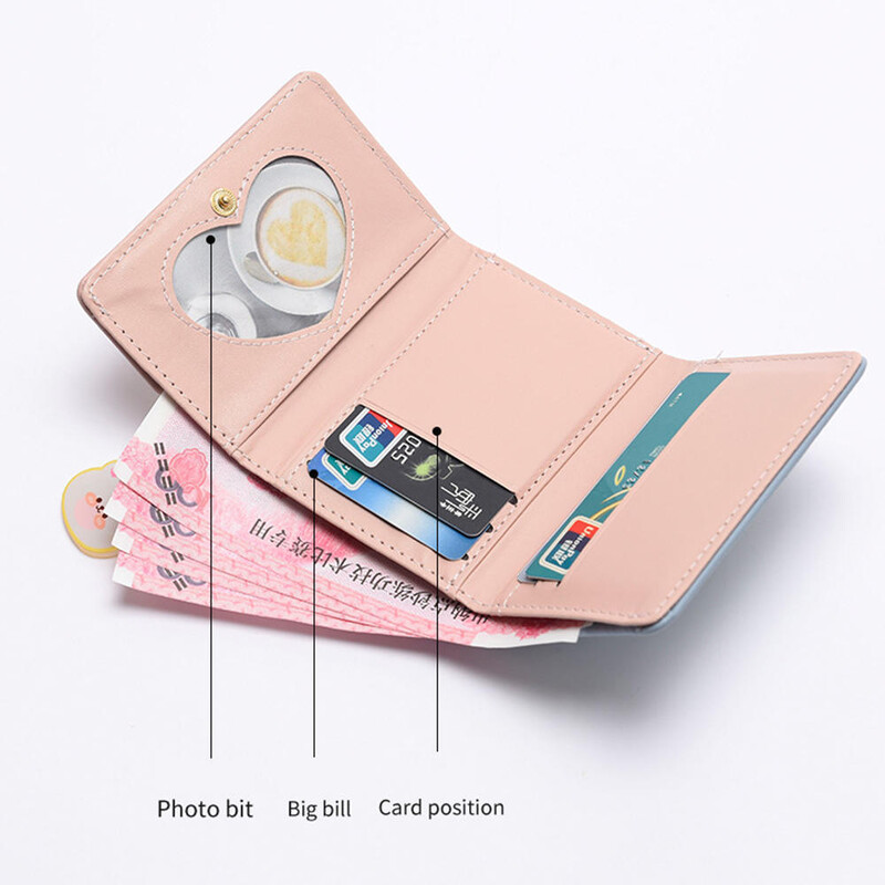 Brand dizajnerski novčanici s uzorkom slatkog medvjeda iz crtića Mali novčanici Ženska mekana pu kožna mini torbica za novčiće Ženska torbica za kartice