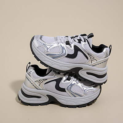 Pantofi cu platformă pentru femei, ocazional, modă, design simplu, pantofi sport, pantofi de tenis cu șireturi, pantofi de alergare confortabili în aer liber 40