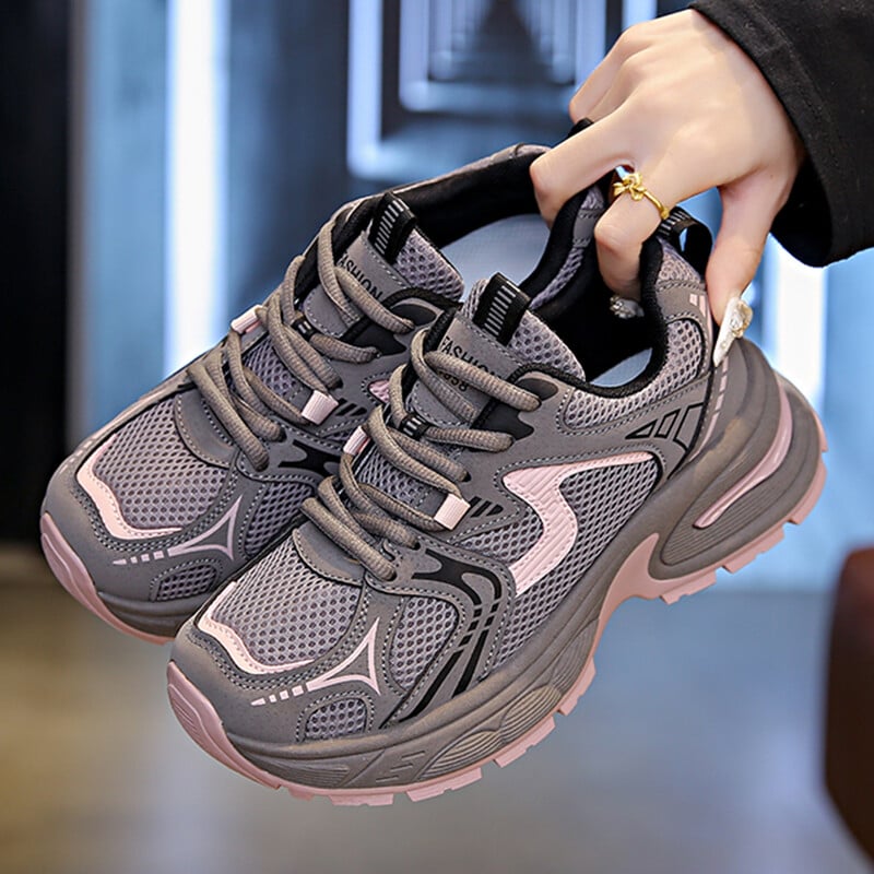 Pantofi cu platformă pentru femei, ocazional, modă, design simplu, pantofi sport, pantofi de tenis cu șireturi, pantofi de alergare confortabili în aer liber 40