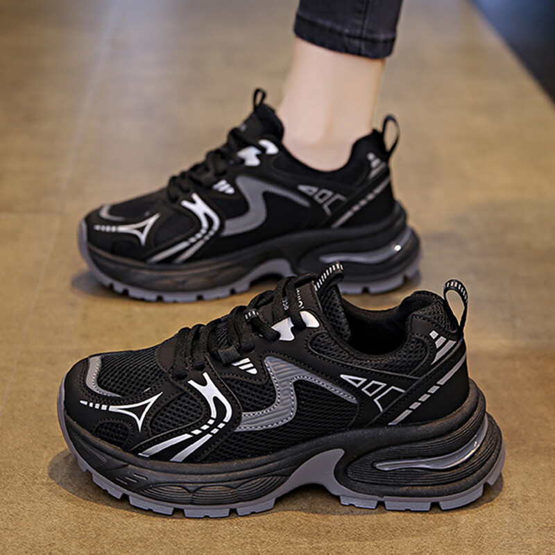 Pantofi cu platformă pentru femei, ocazional, modă, design simplu, pantofi sport, pantofi de tenis cu șireturi, pantofi de alergare confortabili în aer liber 40