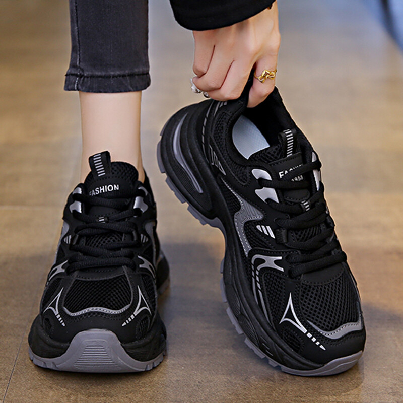 Pantofi cu platformă pentru femei, ocazional, modă, design simplu, pantofi sport, pantofi de tenis cu șireturi, pantofi de alergare confortabili în aer liber 40