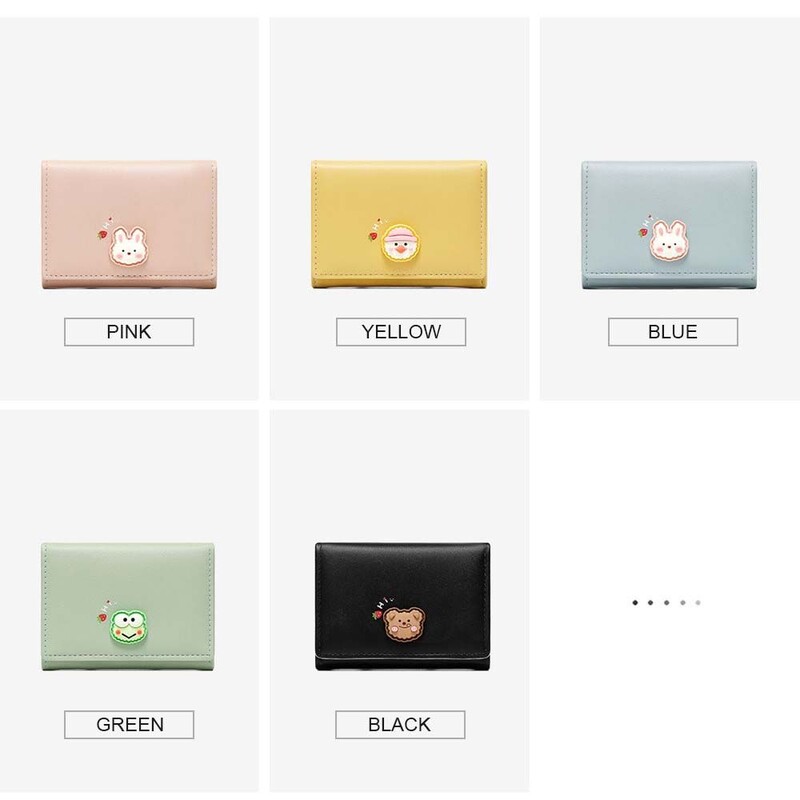 Slatki ženski novčanici s patentnim zatvaračem za djevojčice, držač kreditne kartice za PU kožnu torbicu, ženski novčanik