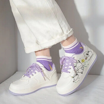 Sanrio Small Fresh Skateboard Παπούτσια Pochacco Sneakers Kawaii Girl Μικρά Λευκά Παπούτσια Harajuku Αναπνεύσιμα ευέλικτα γυναικεία παπούτσια