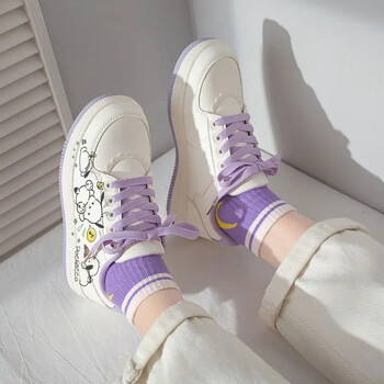 Sanrio Small Fresh Skateboard Παπούτσια Pochacco Sneakers Kawaii Girl Μικρά Λευκά Παπούτσια Harajuku Αναπνεύσιμα ευέλικτα γυναικεία παπούτσια