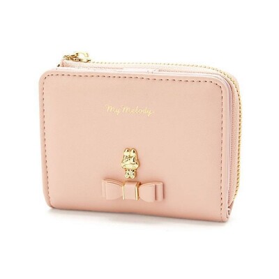 Sanrio Kuromi Portofel scurt în formă de melodie Husă pentru carduri cu fermoar Clip din piele Cartoon Anime Husă pentru suport pentru pașaport Poșete pliabile pentru monede