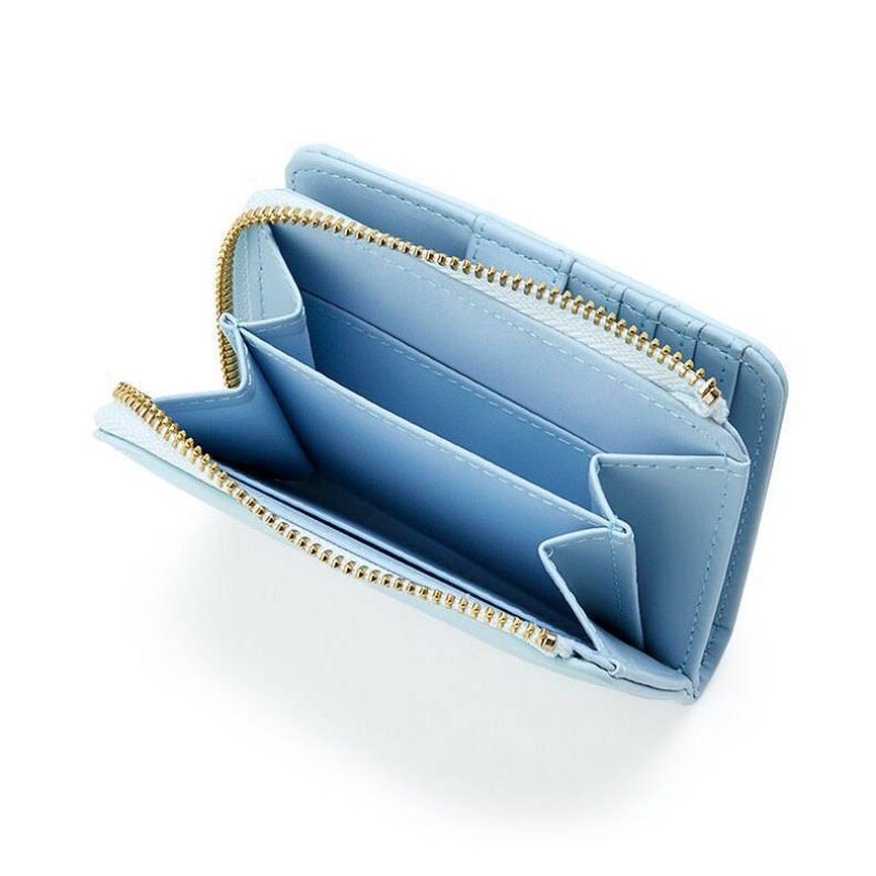 Sanrio Kuromi Portofel scurt în formă de melodie Husă pentru carduri cu fermoar Clip din piele Cartoon Anime Husă pentru suport pentru pașaport Poșete pliabile pentru monede