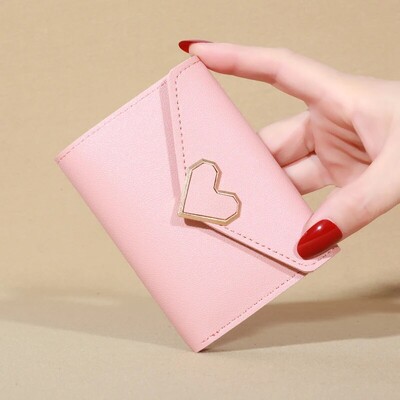 2023 Novi mali novčanik Ženski metalni kratki presavijeni personalizirani studentski slatki mini modni novčanik Zero Wallet