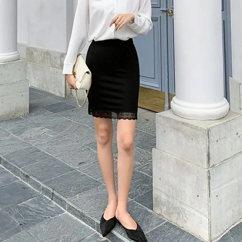 Fusta strânsă din dantelă cargo pentru femei Fuste înfășurate pentru femei Tendință 2024 Stil coreean Nou în Harajuku Lux Elegant șic V Casual
