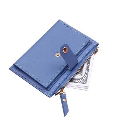 Ženska modna mala novčanik torbica Jednobojna PU kožna mini torbica za novčiće Novčanik Torbice za držače kreditnih kartica Torbica za novčiće na patentni zatvarač