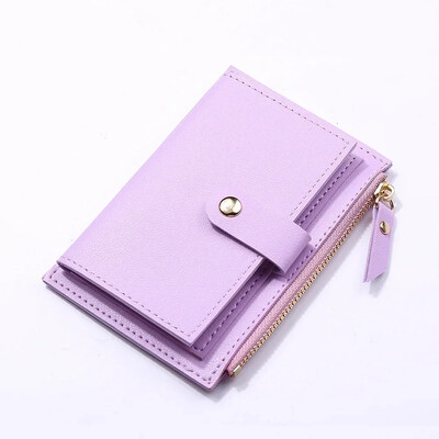 Ženska modna mala novčanik torbica Jednobojna PU kožna mini torbica za novčiće Novčanik Torbice za držače kreditnih kartica Torbica za novčiće na patentni zatvarač