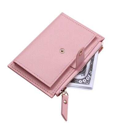 Ženska modna mala novčanik torbica Jednobojna PU kožna mini torbica za novčiće Novčanik Torbice za držače kreditnih kartica Torbica za novčiće na patentni zatvarač