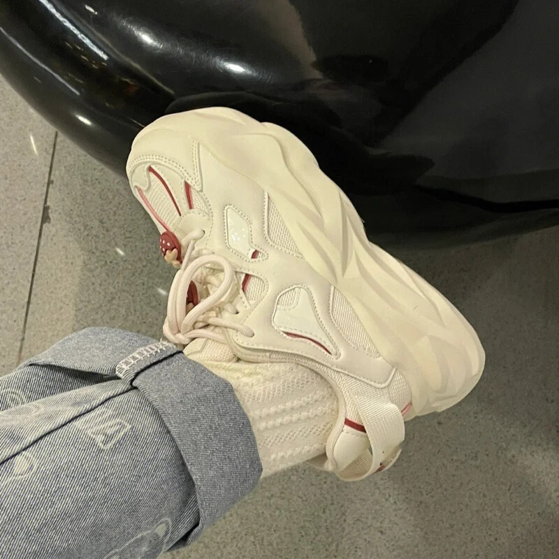 Pantofi vulcanizati Kawaii cu căpșuni pentru femei 2023, cu platformă nouă, la modă coreeană, pantofi cu talpă groasă, Tenis Mujer, cu șireturi