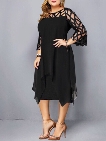 6xl 5xl 3xl Plus Size Φορέματα για Γυναικεία Μεγάλα Μεγέθη Midi Curvy βραδινό φόρεμα Μαύρο κομψό ένδυμα Μεγάλο φόρεμα για πάρτι 2024