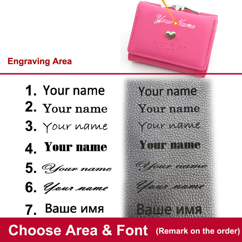 2024, portofele scurte pentru femei, drăguț, cu buzunar pentru monede, suport pentru carduri, poșetă mică pentru femei, suport foto Kpop, portofel gravat cu nume pentru fete